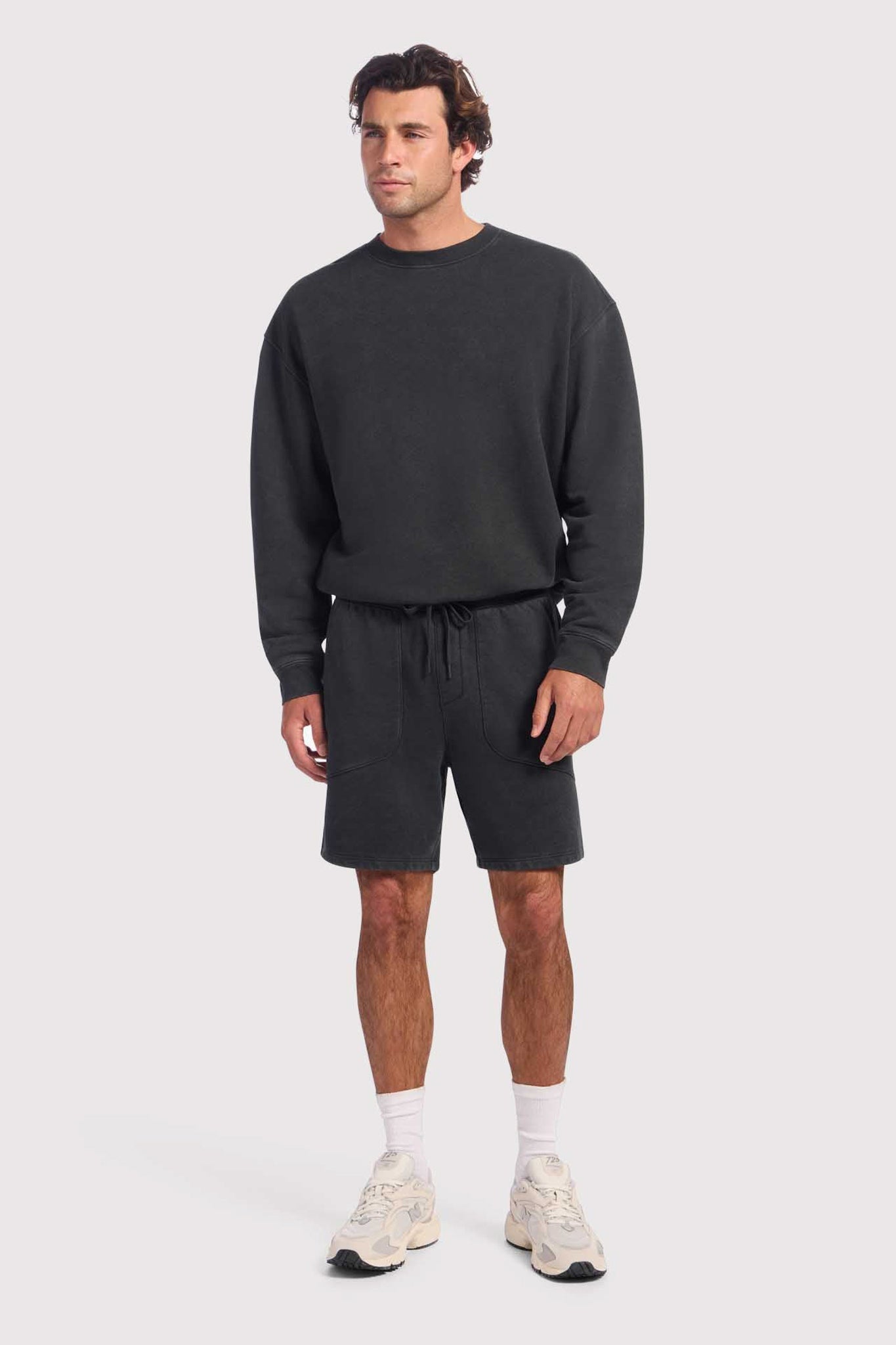 Vintage Fleece Men's Short | Washed Black