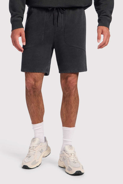 Vintage Fleece Men's Short | Washed Black