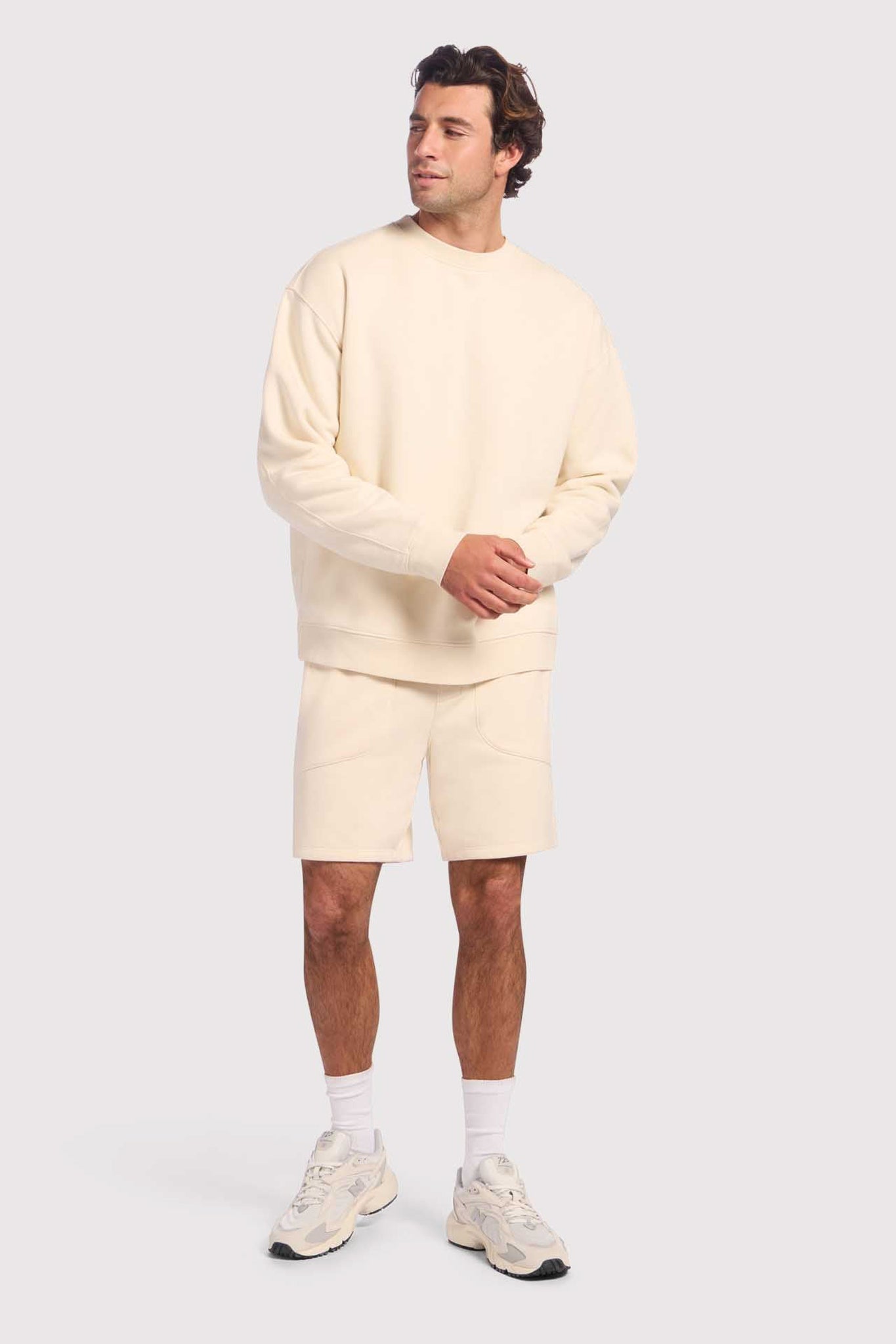 Vintage Fleece Men's Crewneck | Washed Bone