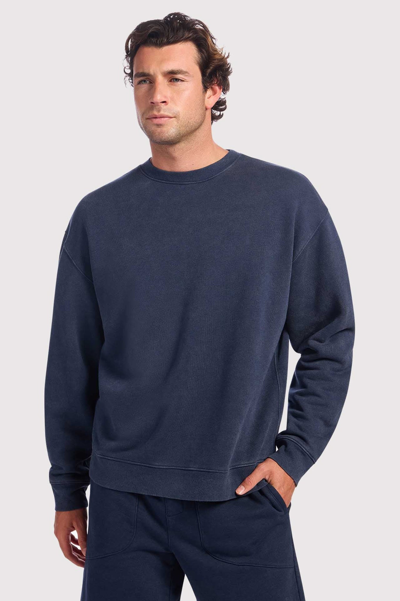 Vintage Fleece Men's Crewneck | Washed Navy