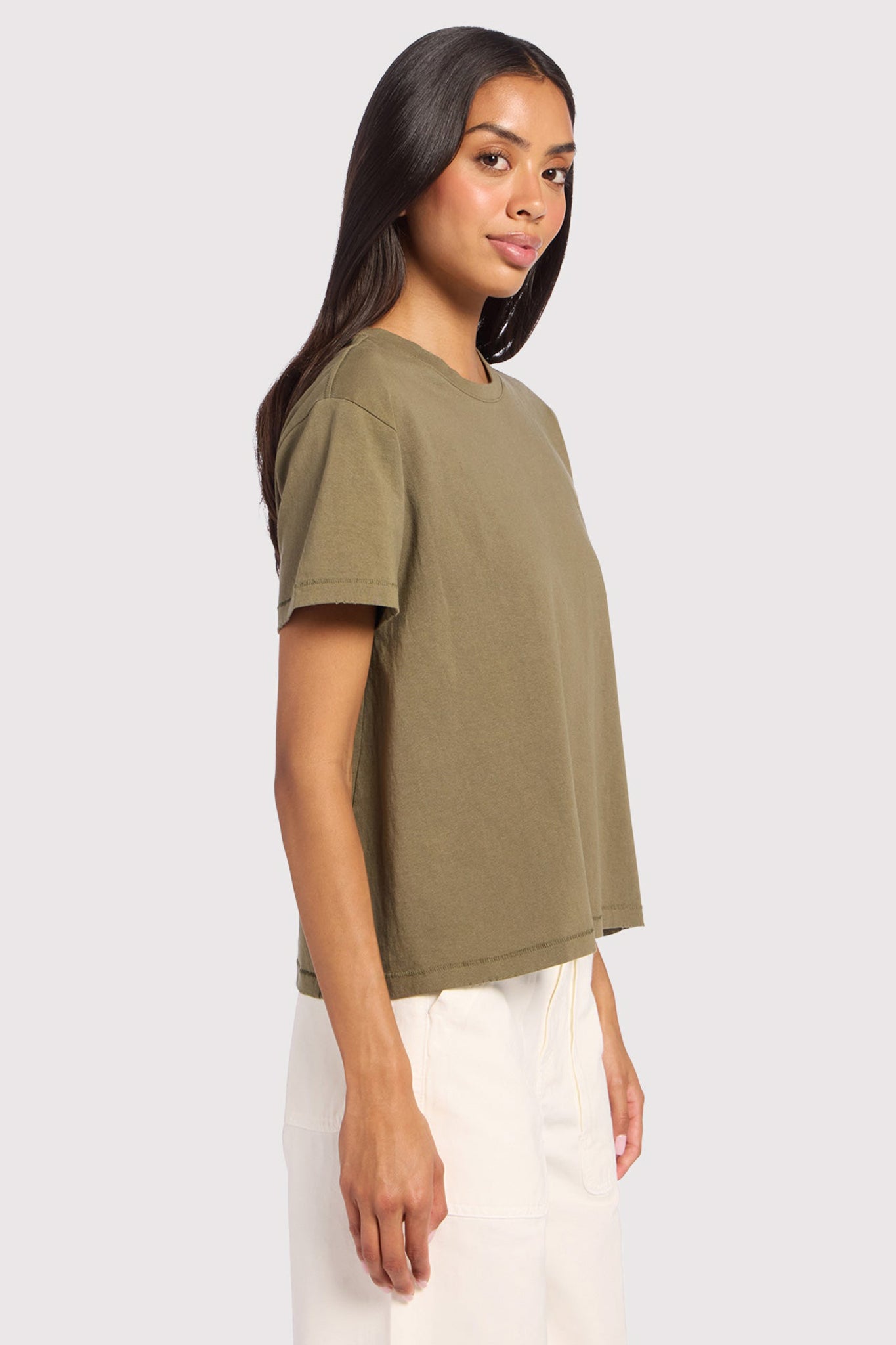 Vintage Cotton Everyday T-Shirt | Olive