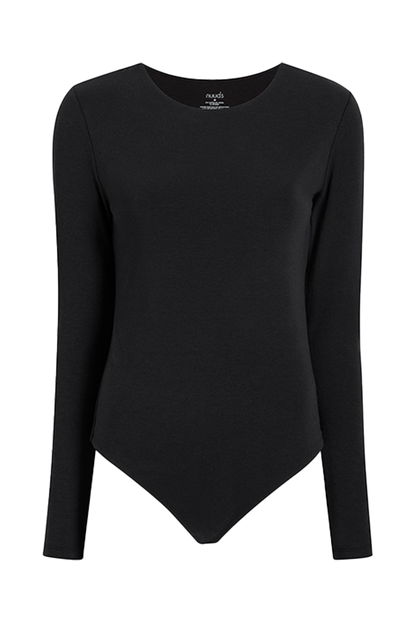 Long Sleeve Crewneck Bodysuit | Black