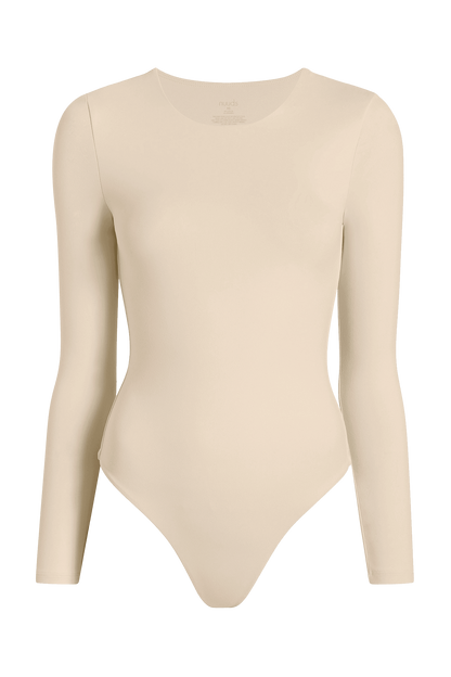 Long Sleeve Crewneck Bodysuit | Bone