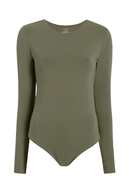 Long Sleeve Crewneck Bodysuit | Olive