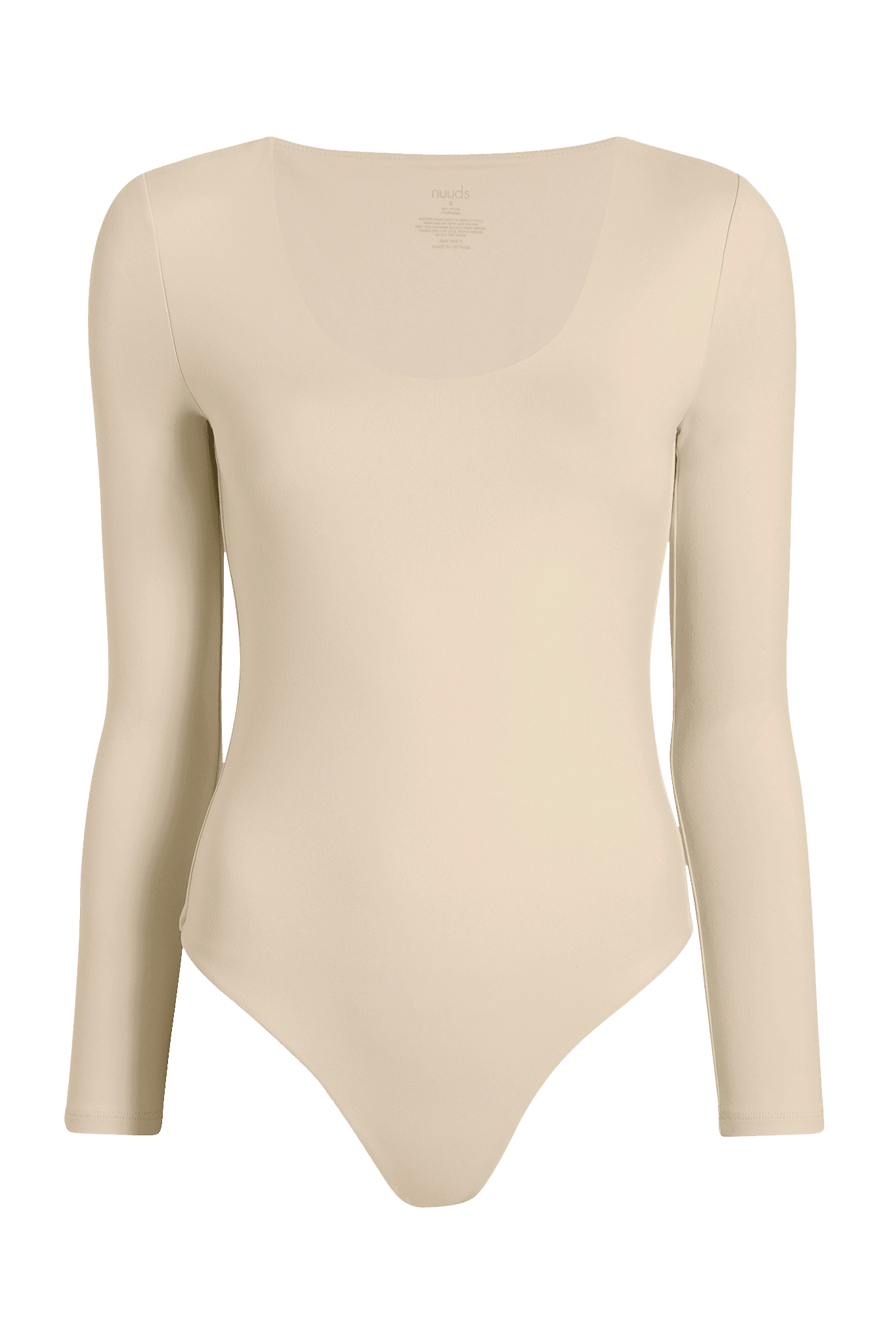 Long Sleeve Scoop Neck Bodysuit | Bone