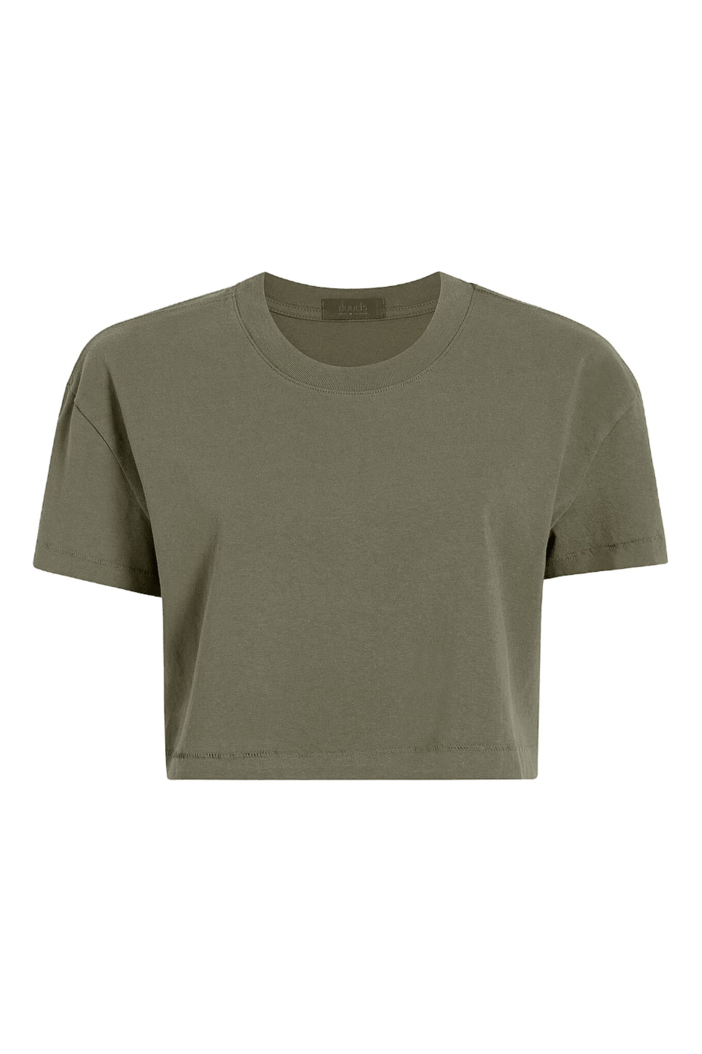 Vintage Cotton Cropped Tee | Olive