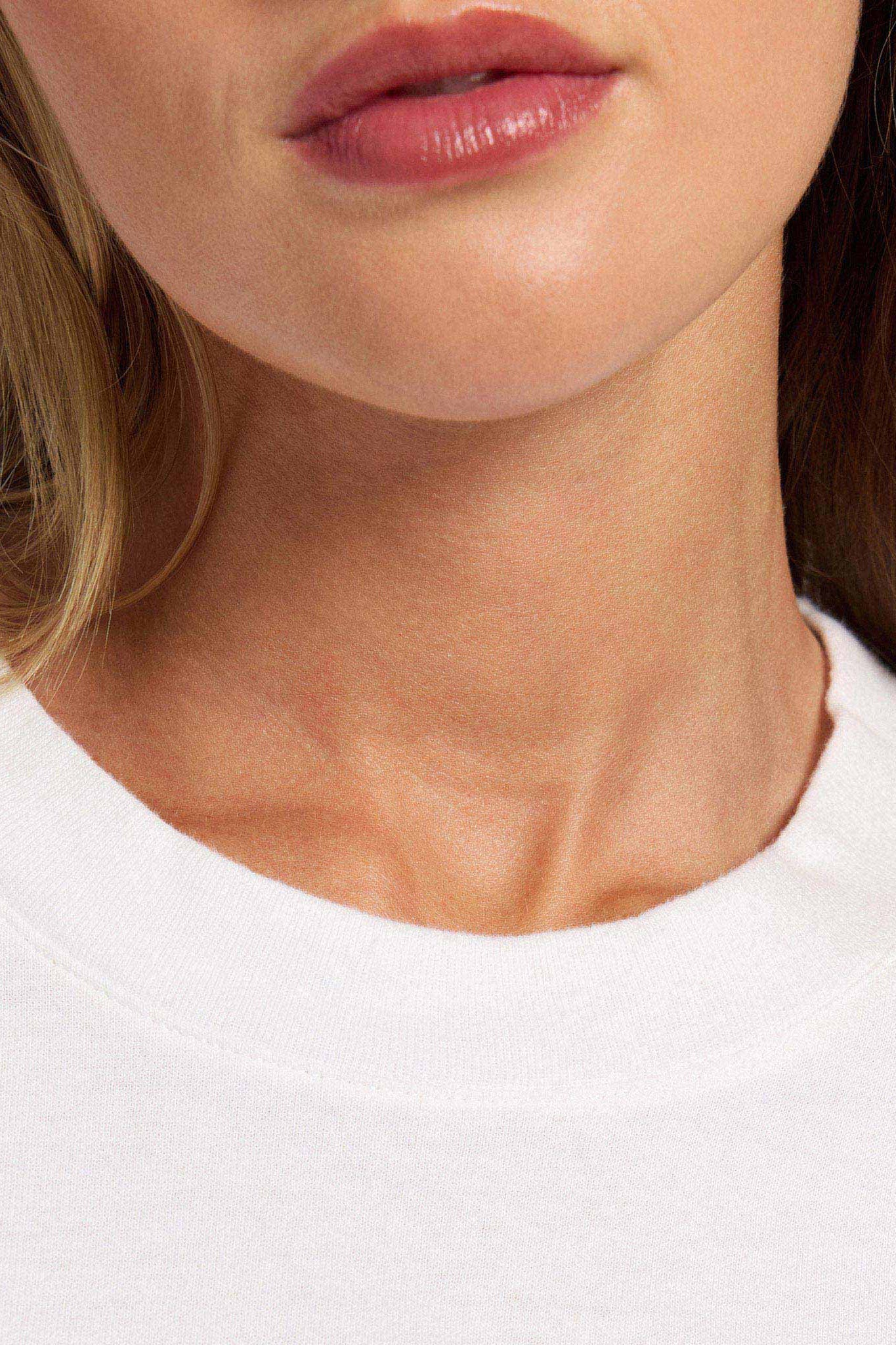 Vintage Cotton Cropped Tee | White