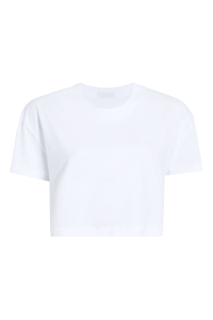 Vintage Cotton Cropped Tee | White
