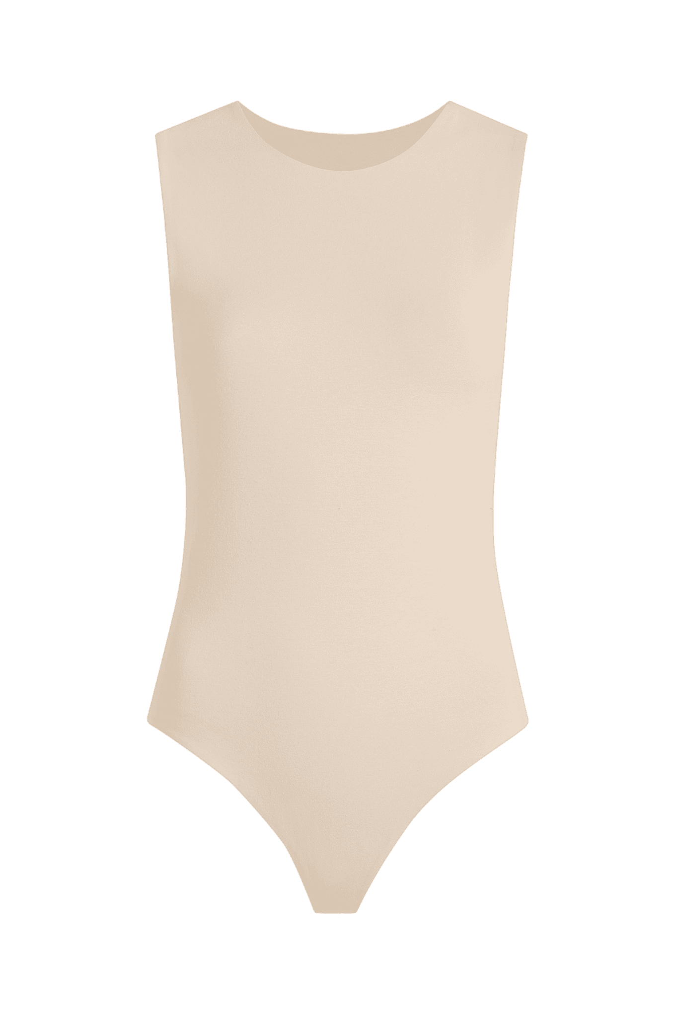 Cotton Stretch Classic Crewneck Tank Bodysuit | Bone