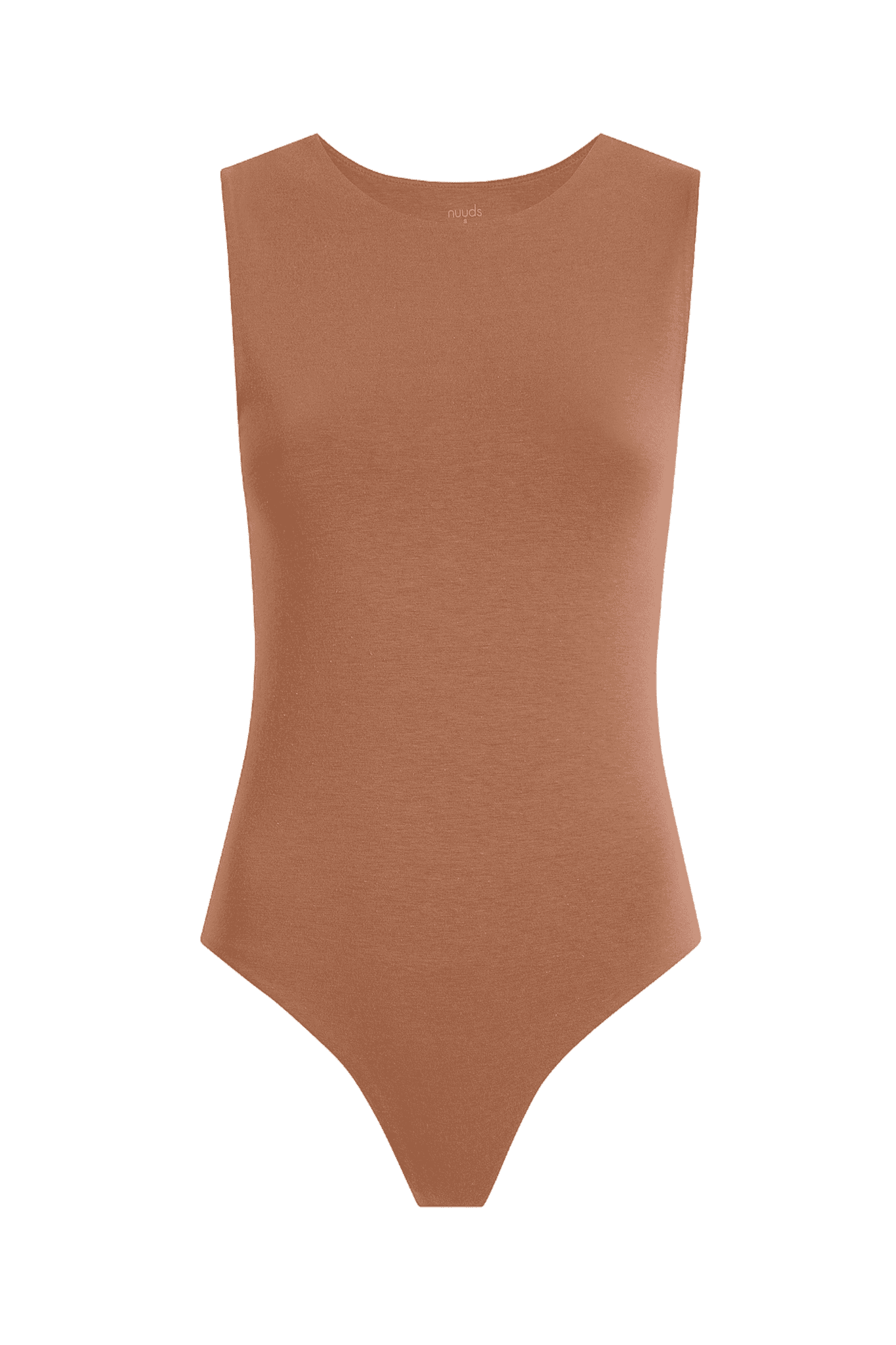 Cotton Stretch Classic Crewneck Tank Bodysuit | Clay