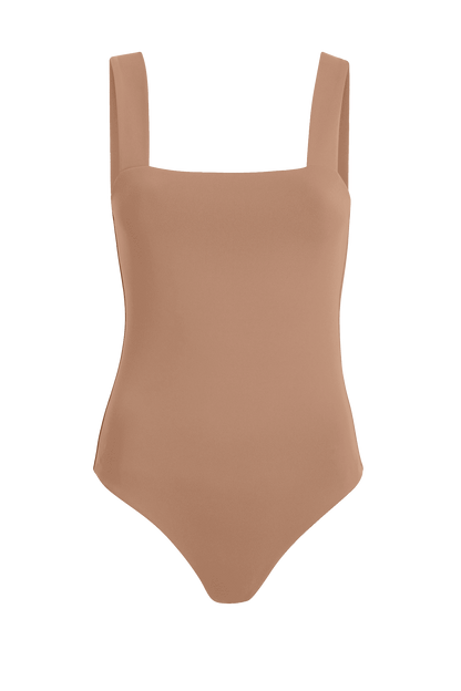Square Neck Tank Bodysuit | Cinnamon
