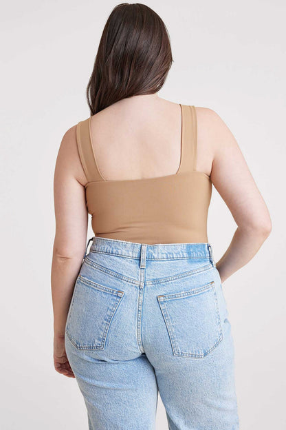 Square Neck Tank Bodysuit | Cinnamon