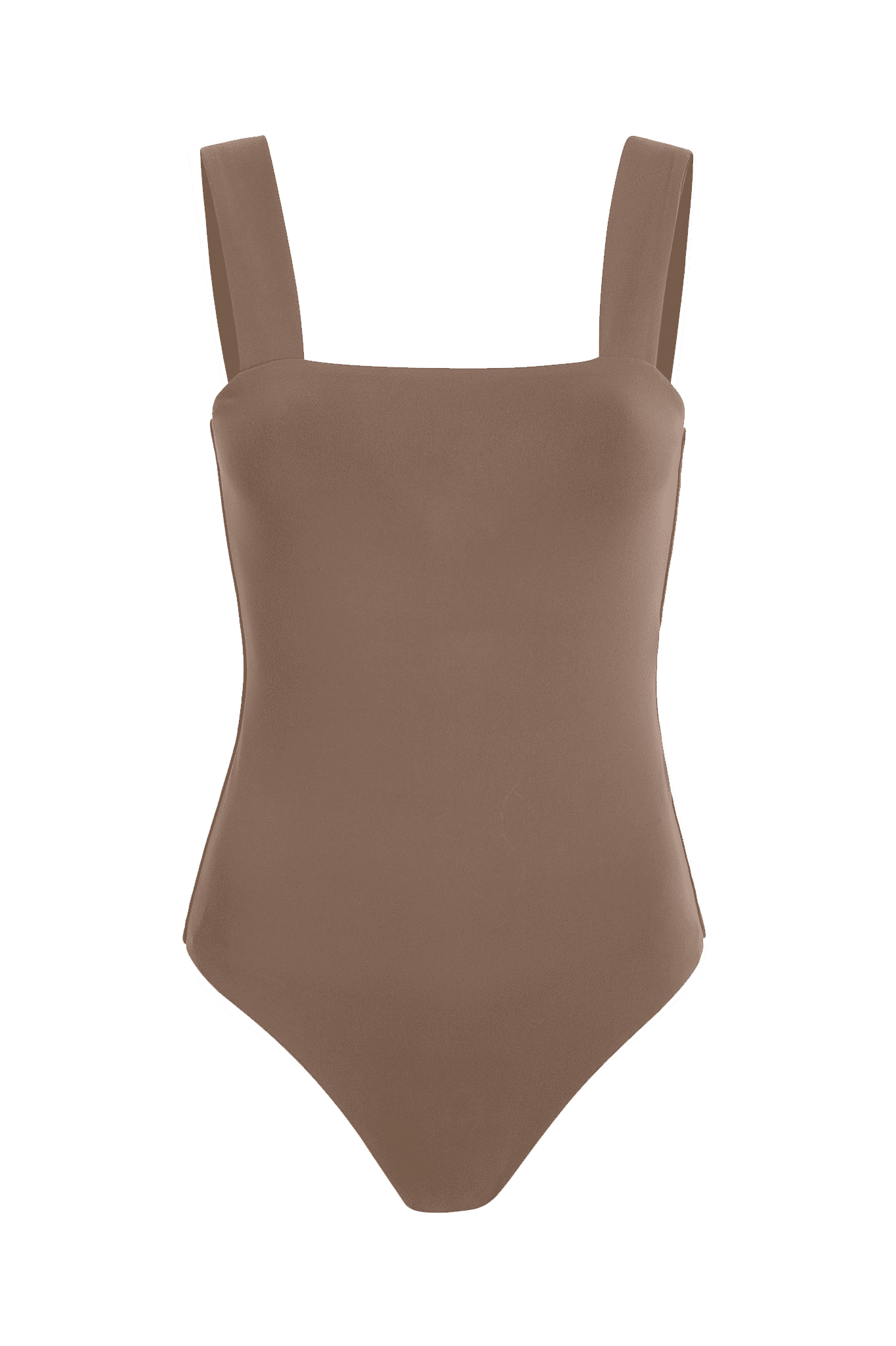 Square Neck Tank Bodysuit | Mocha