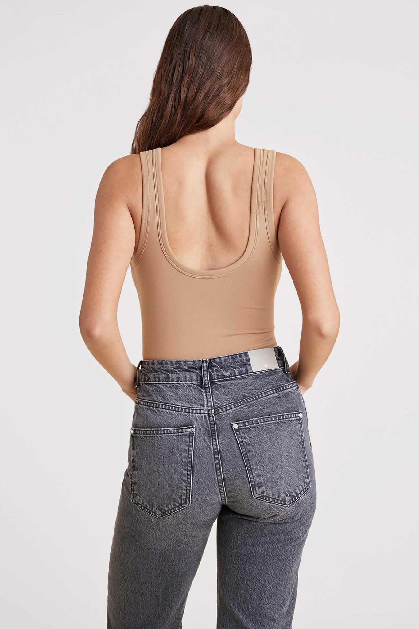 Seamless Scoop Tank Bodysuit | Cinnamon
