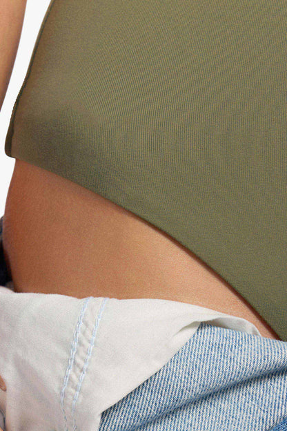 Seamless Scoop Tank Bodysuit | Olive