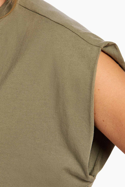 Soft Cotton Muscle Tee | Olive