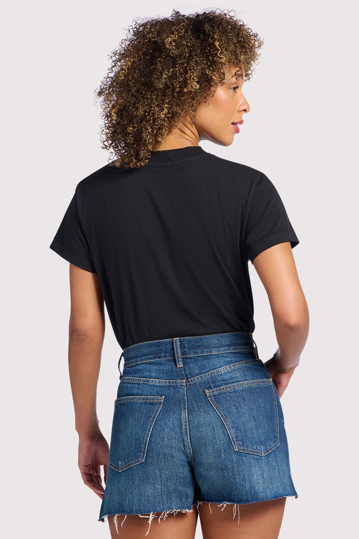 Soft Cotton Everyday T-Shirt Bodysuit | Black