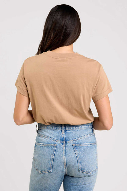 Soft Cotton Everyday T-Shirt Bodysuit | Cinnamon