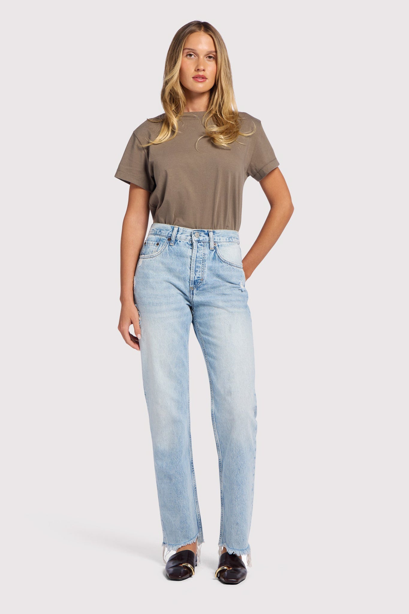 Soft Cotton Everyday T-Shirt Bodysuit | Mocha