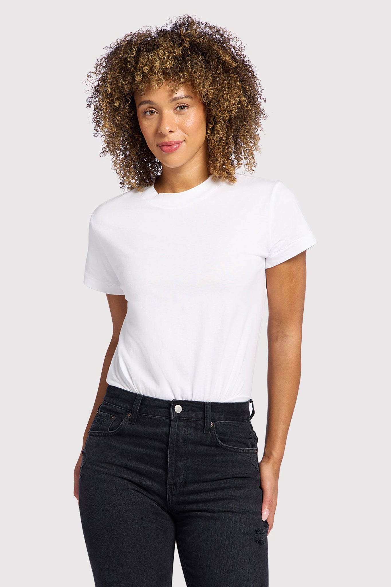 Soft Cotton Everyday T-Shirt Bodysuit | White