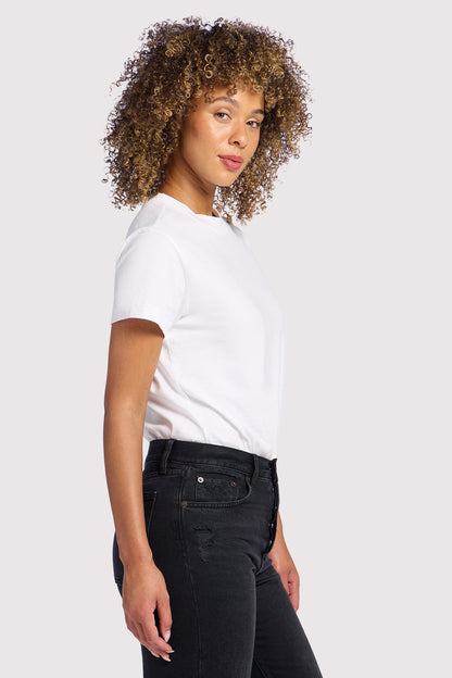 Soft Cotton Everyday T-Shirt Bodysuit | White