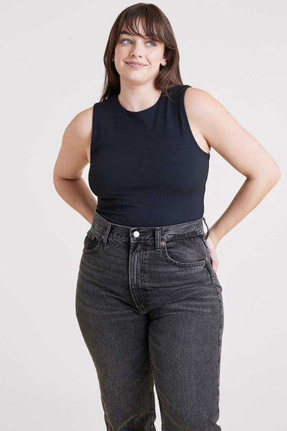 Ribbed Crewneck Tank Bodysuit
