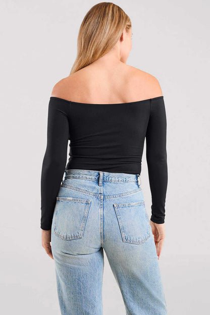 Off The Shoulder Bodysuit | Black