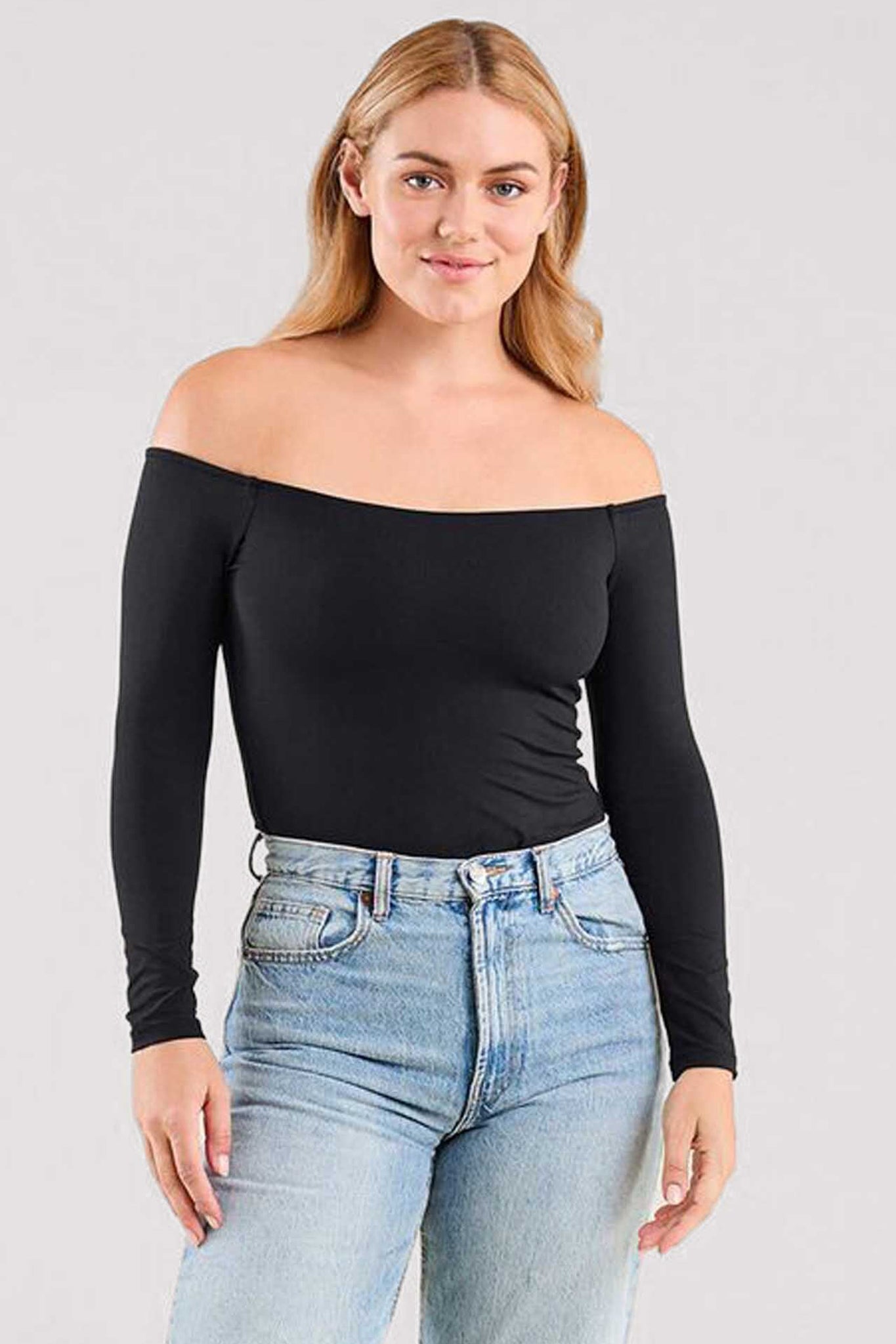 Off The Shoulder Bodysuit | Black