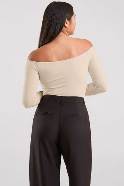 Off The Shoulder Bodysuit | Bone
