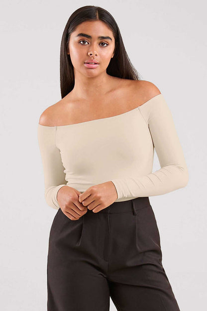 Off The Shoulder Bodysuit | Bone