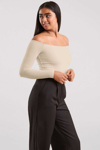 Off The Shoulder Bodysuit | Bone