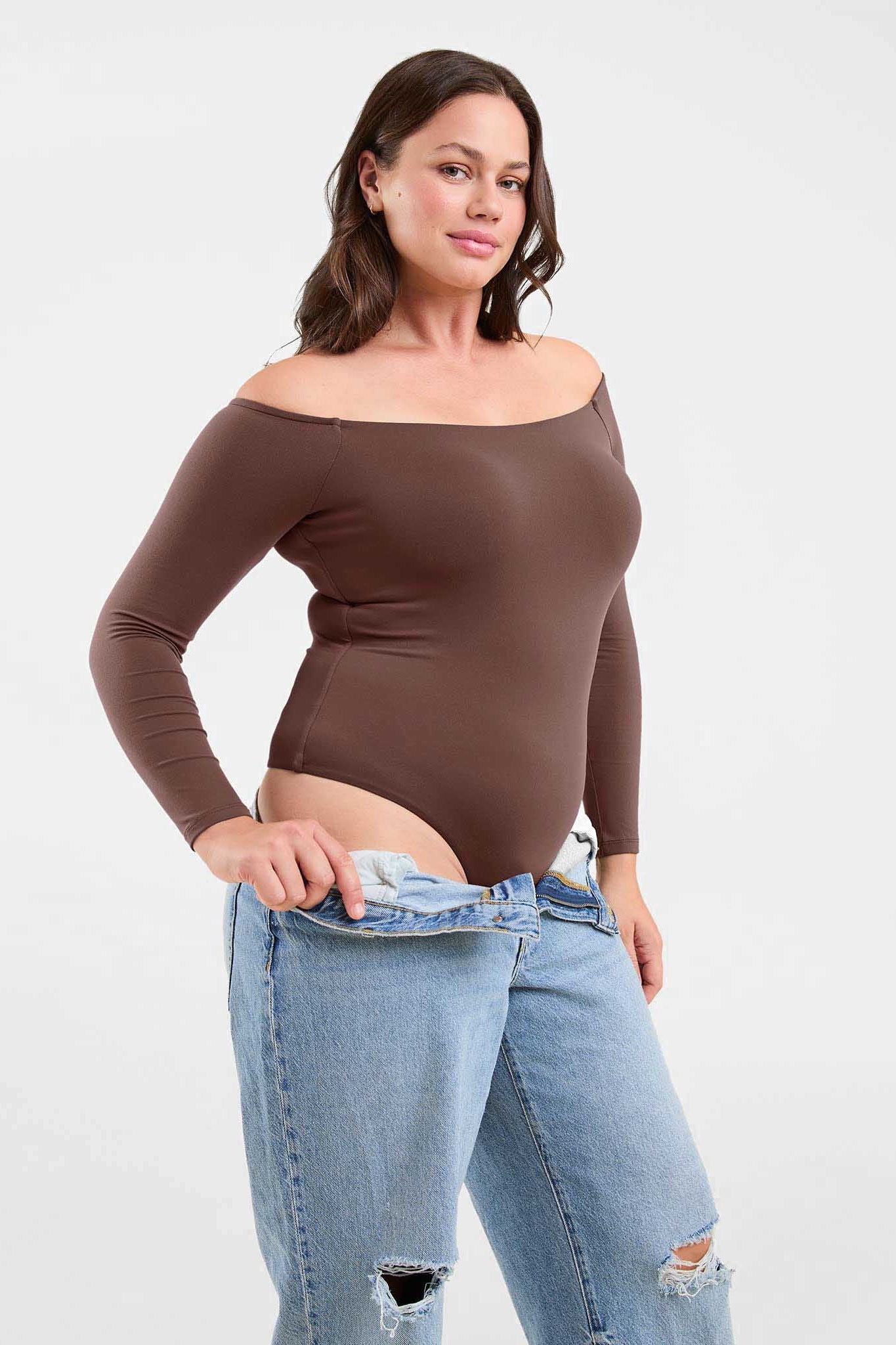 Off The Shoulder Bodysuit | Coffee
