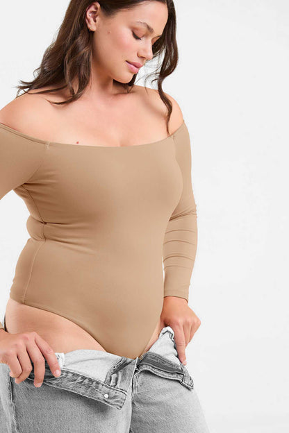 Off The Shoulder Bodysuit | Oat