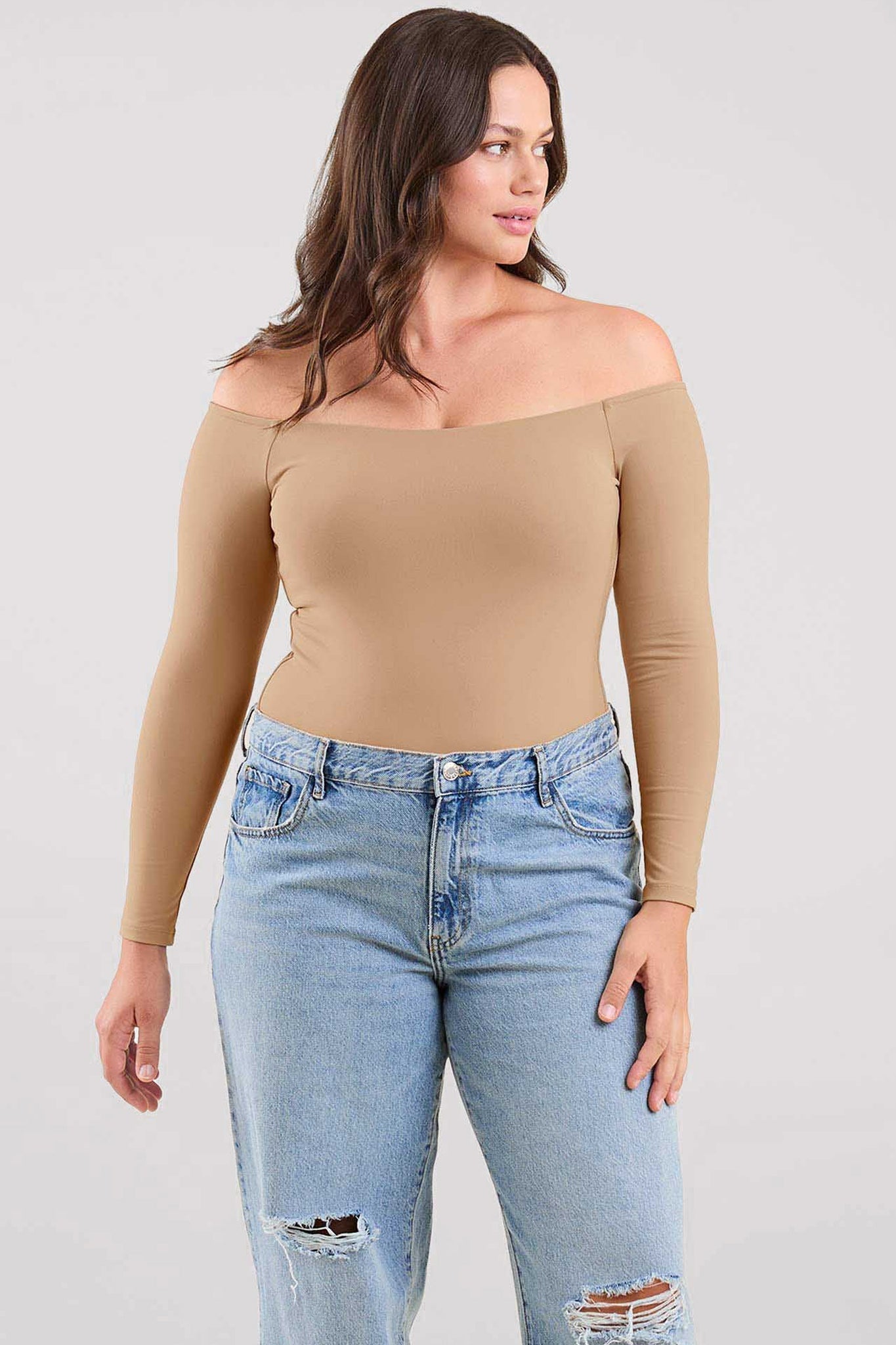 Off The Shoulder Bodysuit | Oat