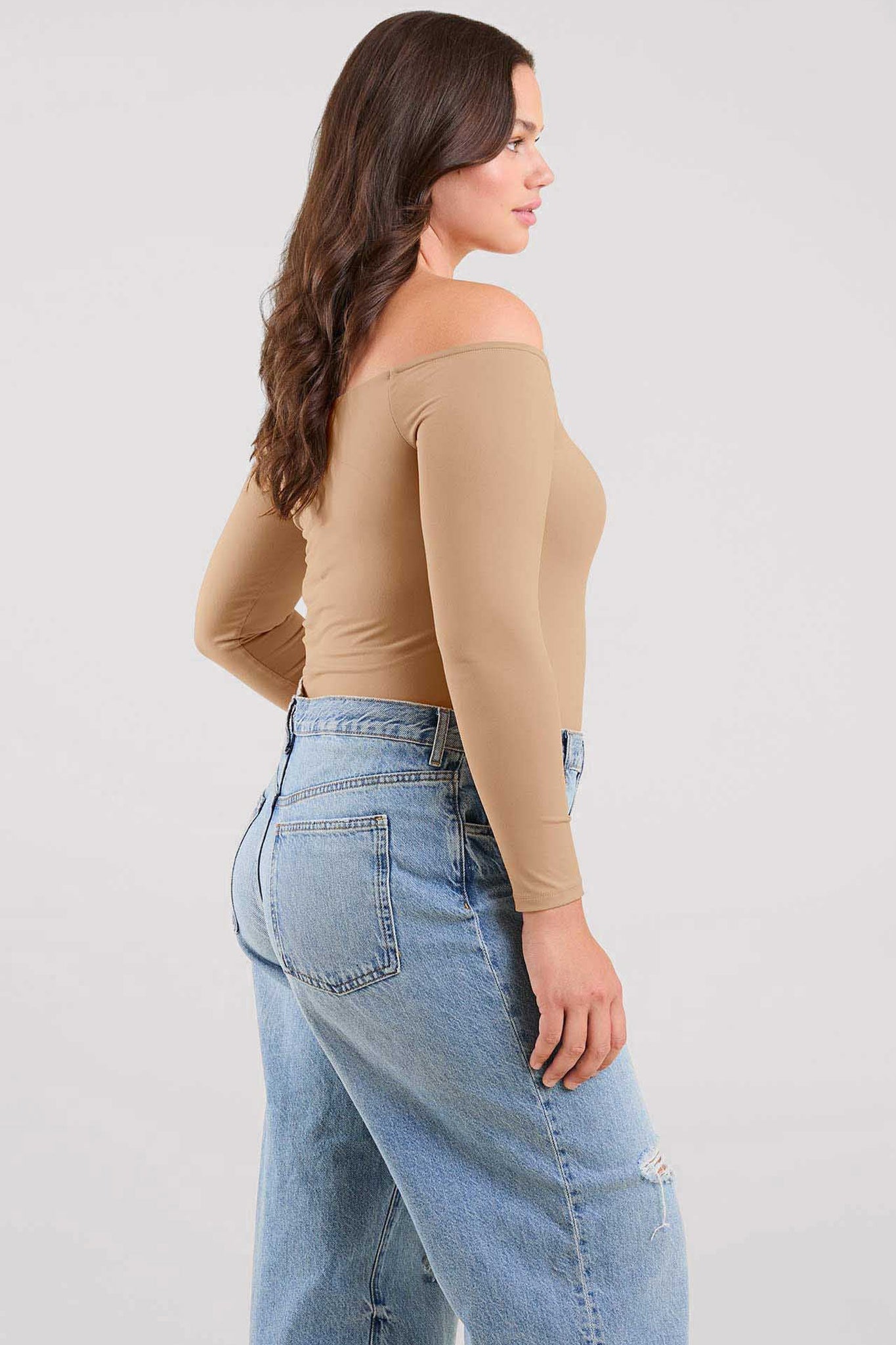 Off The Shoulder Bodysuit | Oat