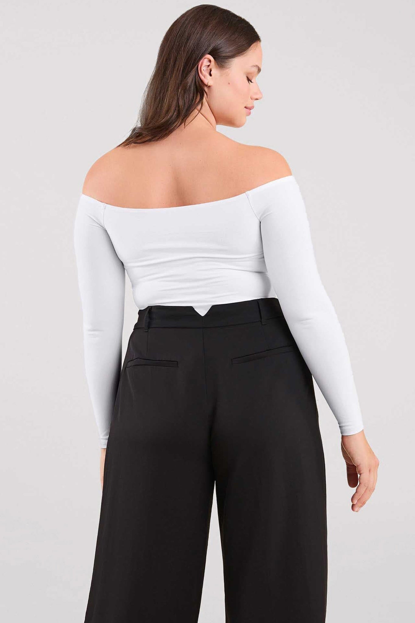 Off The Shoulder Bodysuit | White
