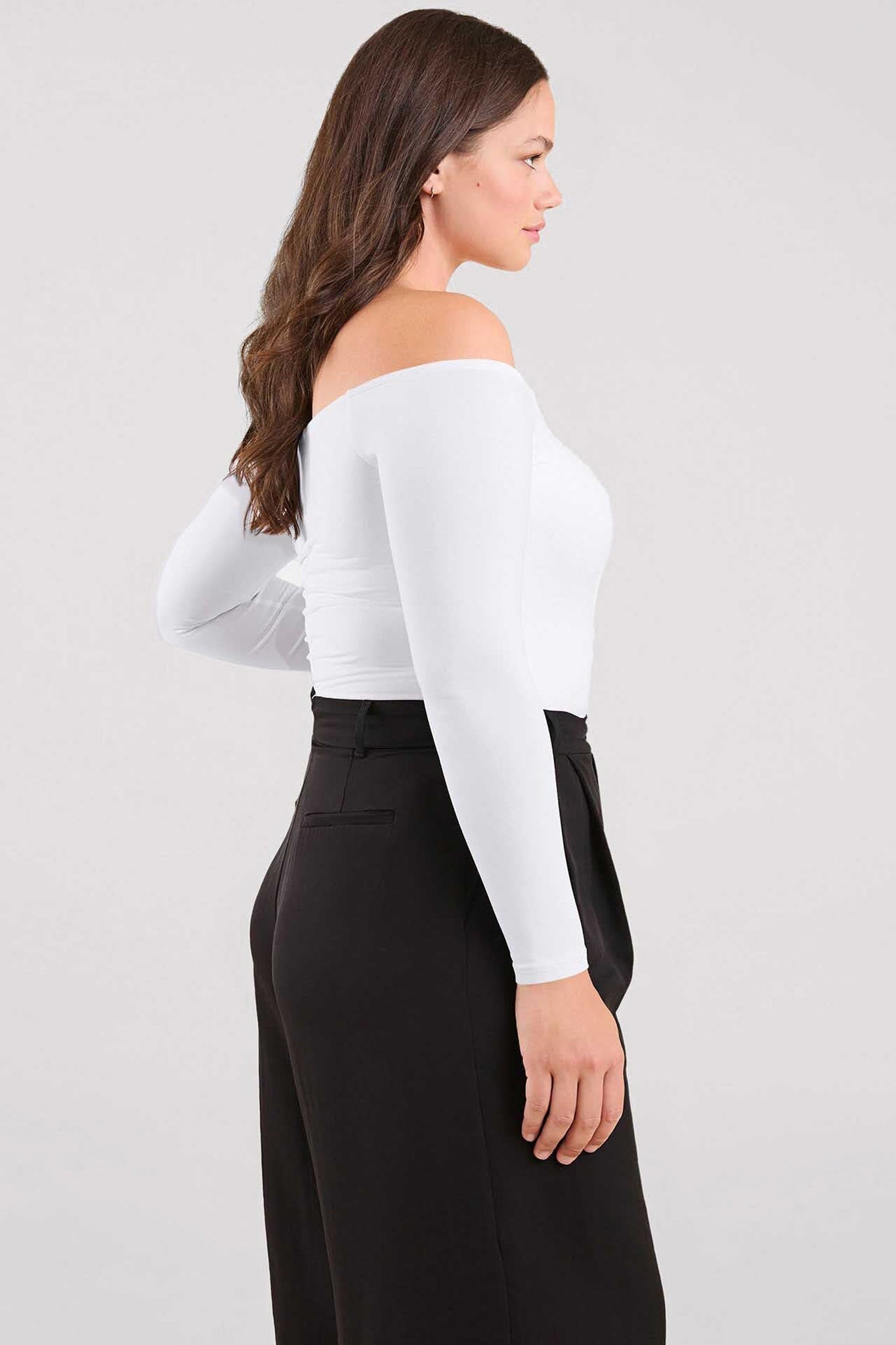 Off The Shoulder Bodysuit | White