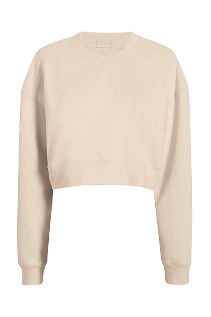 Cropped Crewneck Sweatshirt | Bone