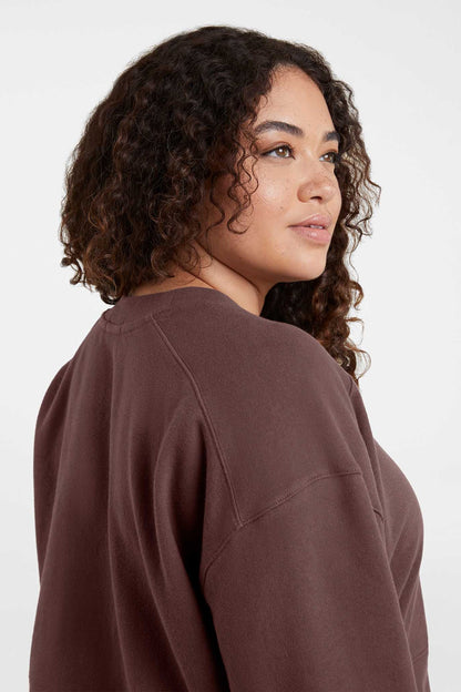 Cropped Crewneck Sweatshirt | Coffee