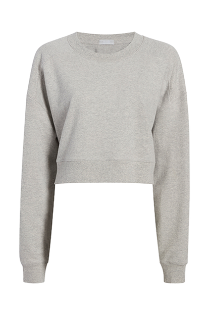 Cropped Crewneck Sweatshirt | Heather Grey
