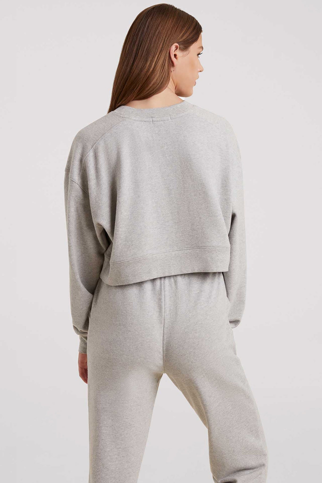 Cropped Crewneck Sweatshirt | Heather Grey