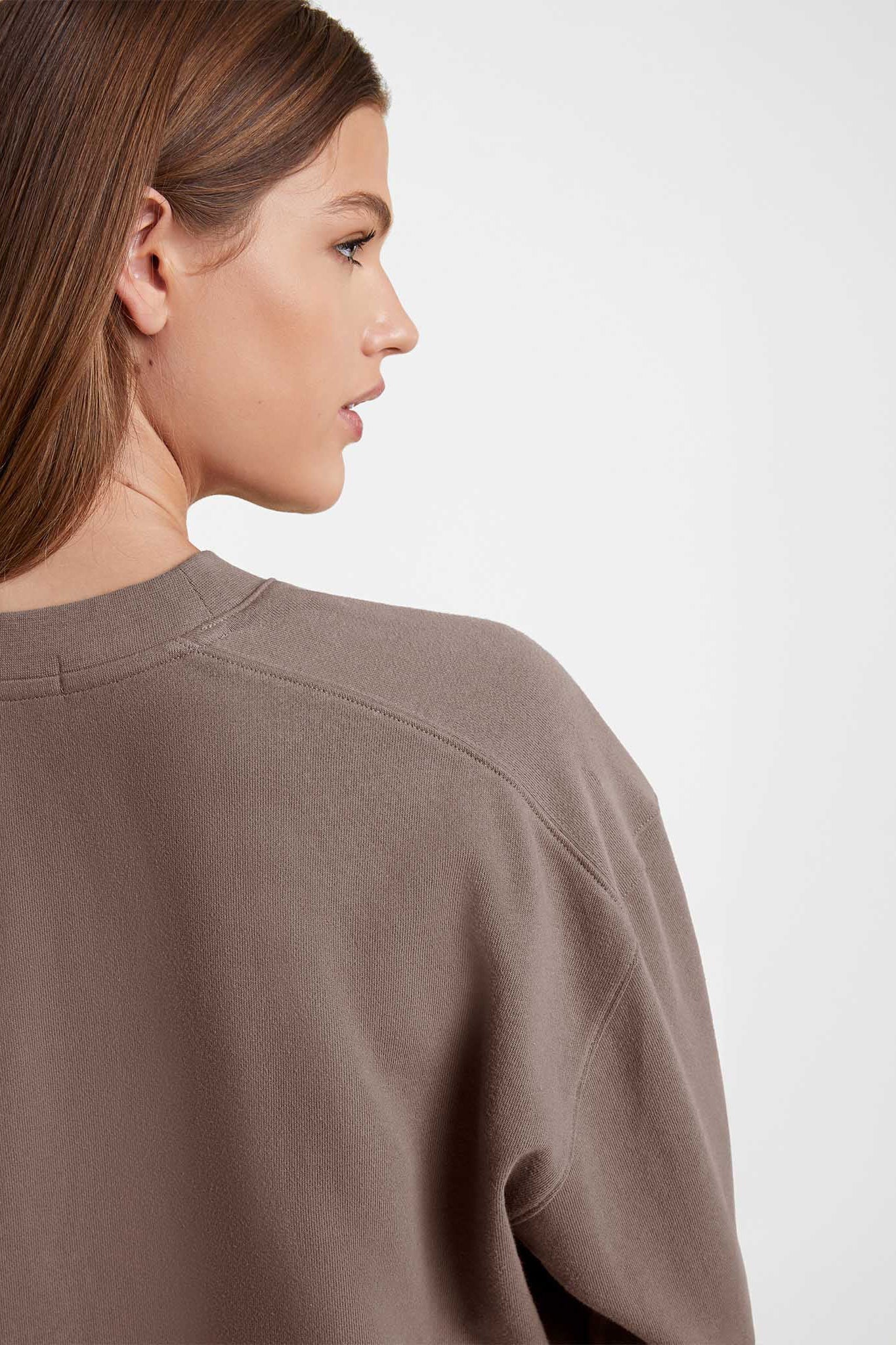 Cropped Crewneck Sweatshirt | Mocha