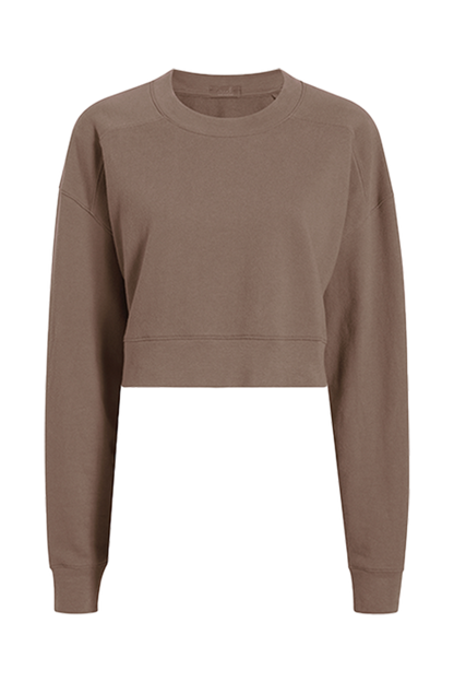 Cropped Crewneck Sweatshirt | Mocha