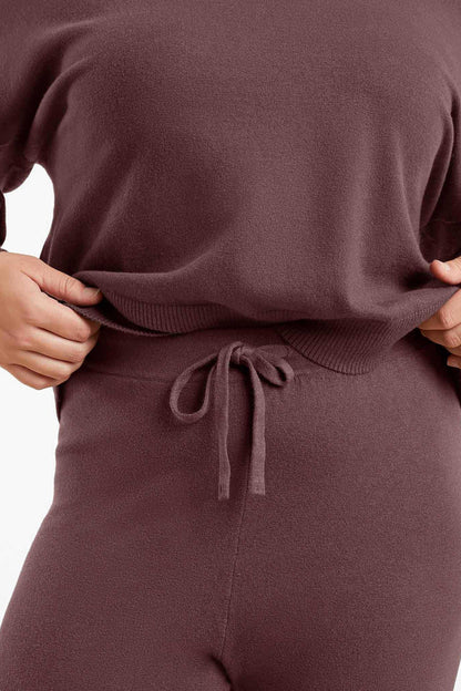 Luxe Knit Wide Leg Pant | Coffee