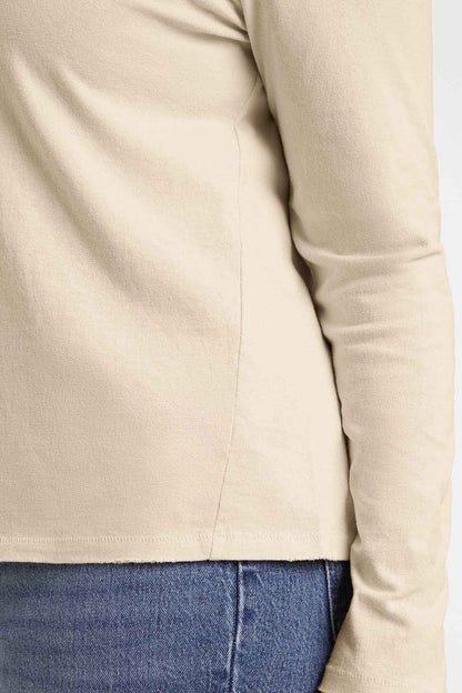 Vintage Cotton Long Sleeve Everyday T-Shirt | Bone