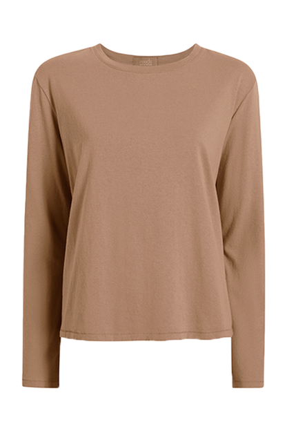 Vintage Cotton Long Sleeve Everyday T-Shirt | Cinnamon