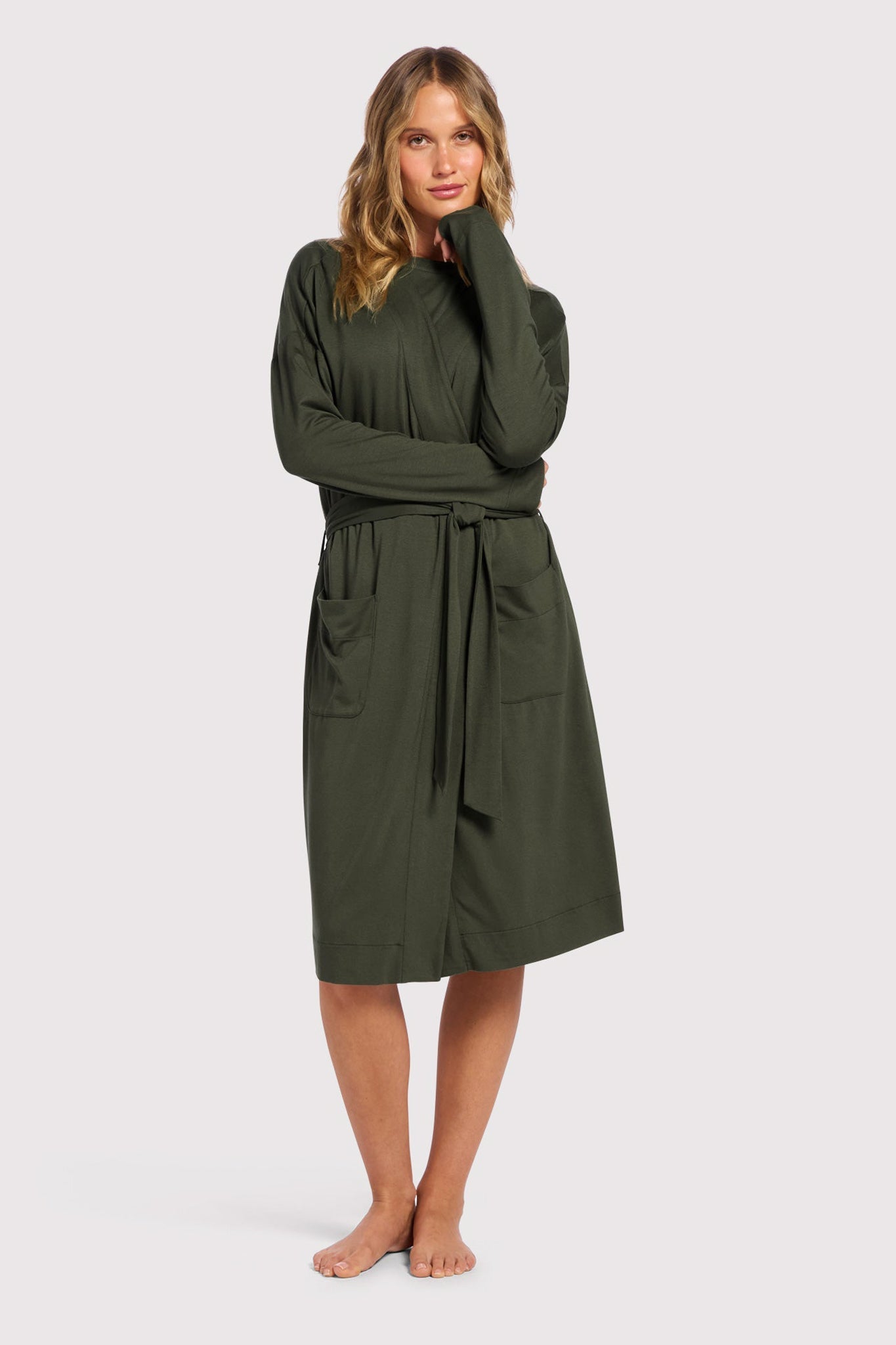 Lounge Robe | Darkest Olive
