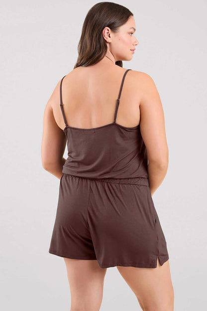 Sleep Romper | Coffee