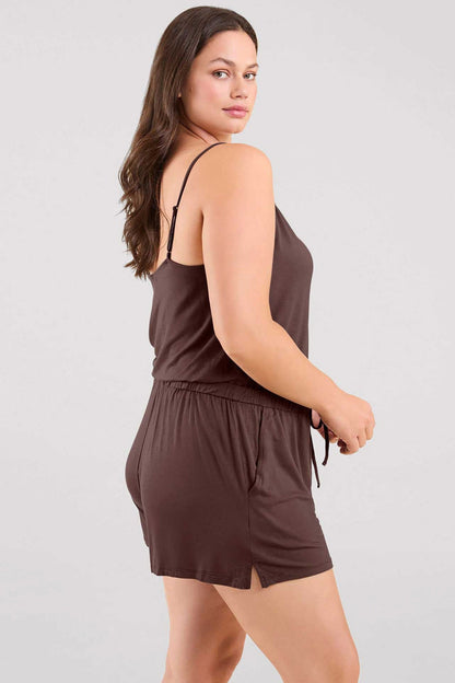 Sleep Romper | Coffee