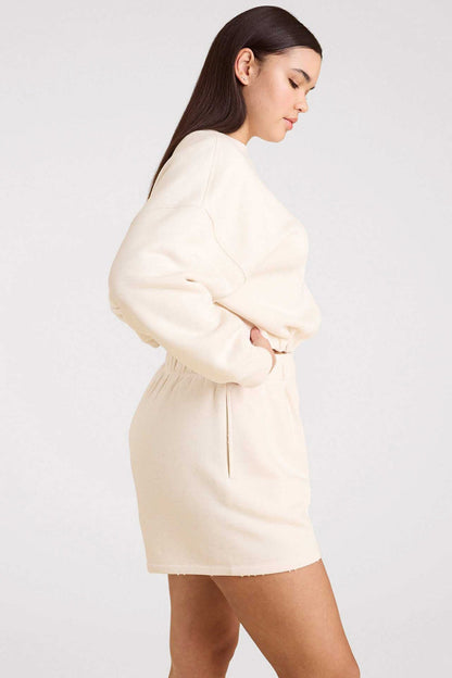 Vintage Fleece Cinch Waist Sweatshirt | Heather Bone
